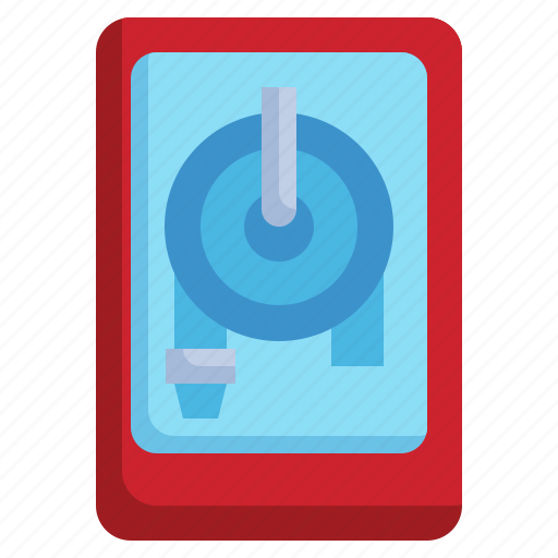 Fire, hose, construction, and, tools, water icon - Download on Iconfinder
