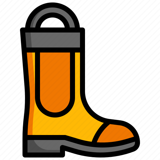 Boots, footwear, accessory, firefighter, uniform icon - Download on Iconfinder