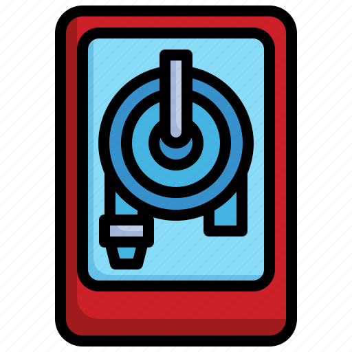 Fire, hose, construction, and, tools, water icon - Download on Iconfinder