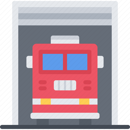 Engine, car, transport, garage, building, fireman, fire icon - Download on Iconfinder