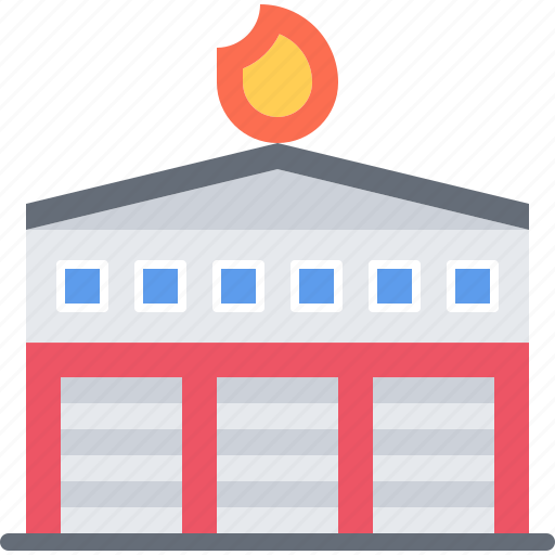 Station, garage, building, fireman, fire icon - Download on Iconfinder