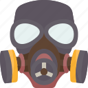 gas, mask, toxic, protection, respirator