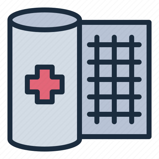 Bandage, wound, roll, injuty, healthcare, medical, gsauze pad icon - Download on Iconfinder
