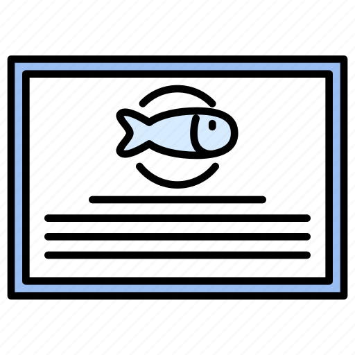 Fisheries, license, permit, fishing, certificate, fish, market icon - Download on Iconfinder