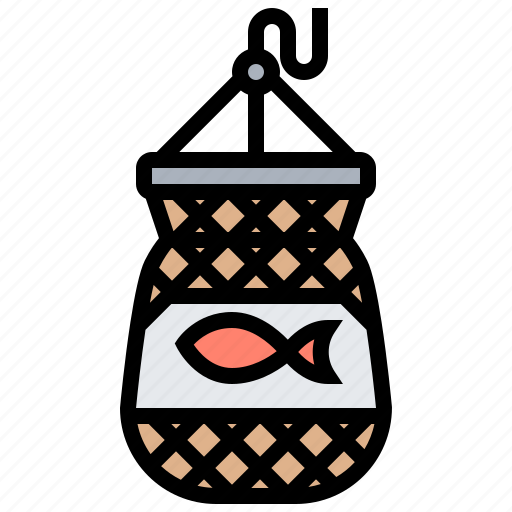 Basket, container, fish, holder, mesh icon - Download on Iconfinder