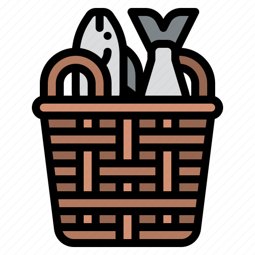 Fishes, fishing, basket icon - Download on Iconfinder