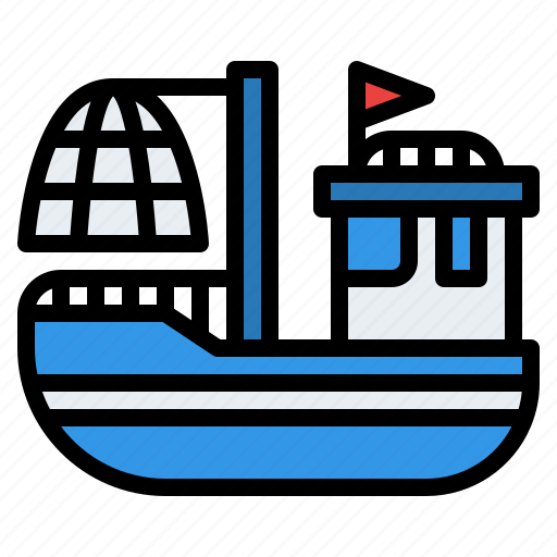 Fishing, vessel, boat, sea, life, catch, fish icon - Download on Iconfinder