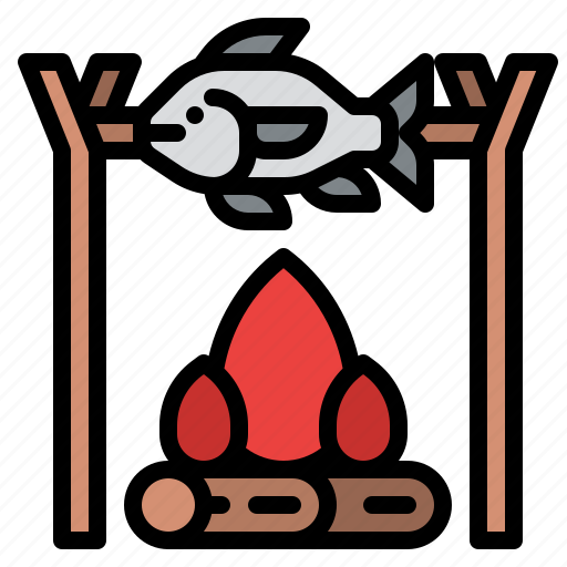 Grill, bonfire, fish icon - Download on Iconfinder