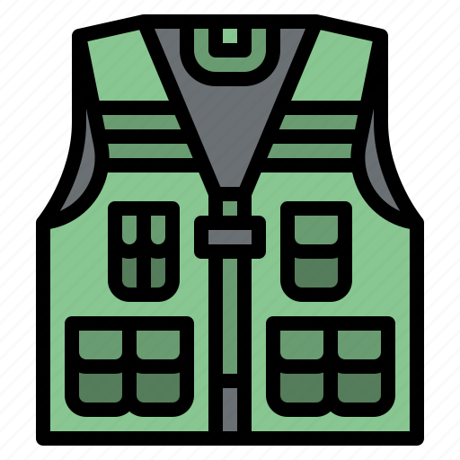 Vest, cloth, fisherman, fashion icon - Download on Iconfinder
