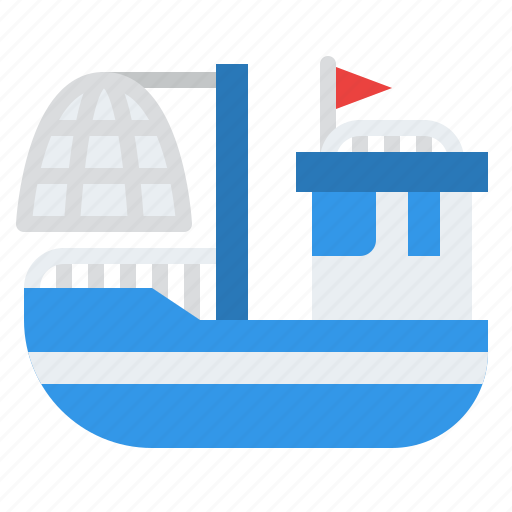 Fishing, vessel, boat, sea, life, catch, fish icon - Download on Iconfinder