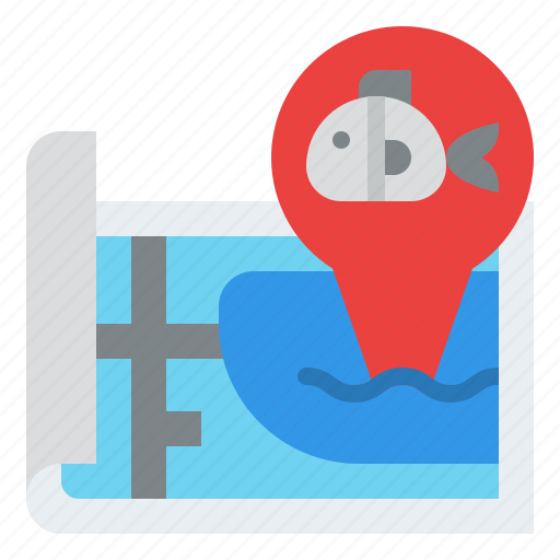 Map, location, indicator, fishing icon - Download on Iconfinder