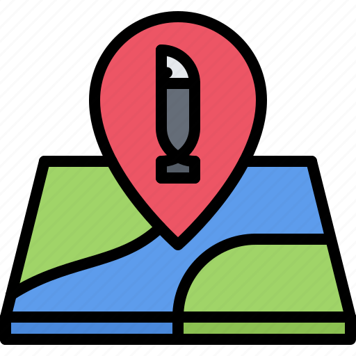 Location, pin, map, fish, fisherman, fishing, nature icon - Download on Iconfinder