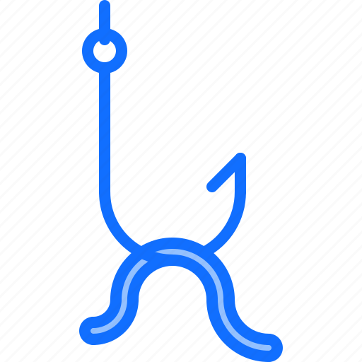 Hook, worm, fisherman, fishing, nature icon - Download on Iconfinder