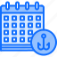 date, calendar, hook, fisherman, fishing, nature 