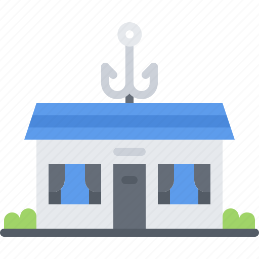 Hook, building, shop, fisherman, fishing, nature icon - Download on Iconfinder