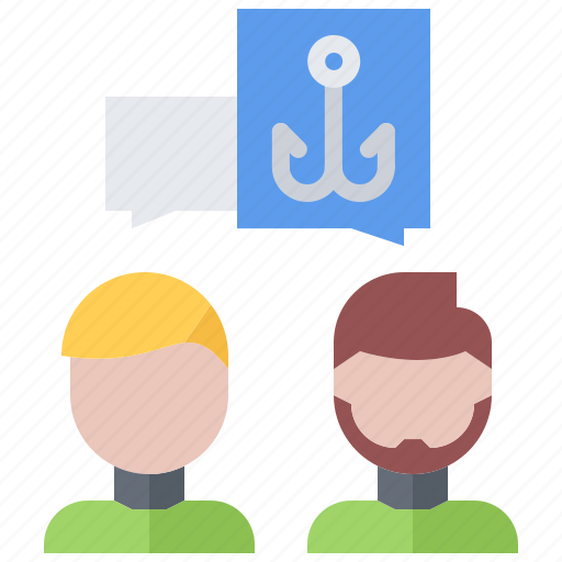 Hook, conversation, dialogue, people, fisherman, fishing, nature icon - Download on Iconfinder
