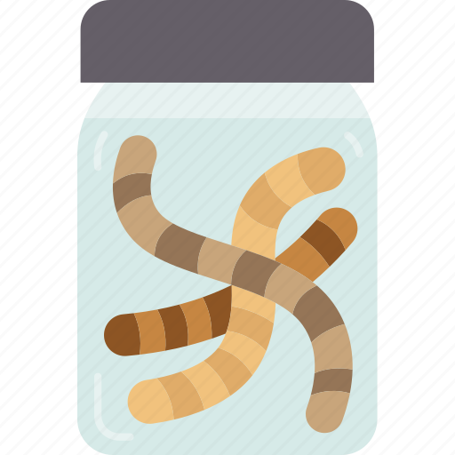 Worms, bottle, baits, container, fishing icon - Download on Iconfinder