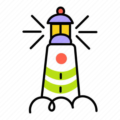Lighthouse, watchtower, sea tower, sea navigation, light tower icon - Download on Iconfinder
