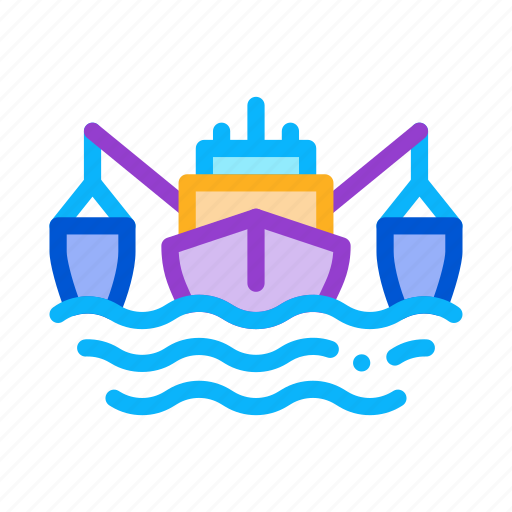 Boat, catch, conveyor, fishing, froze, process, processing icon - Download on Iconfinder