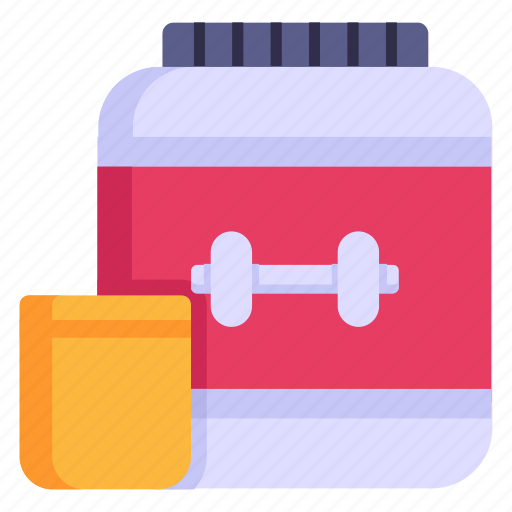 Gym protein, fitness protein, bodybuilder protein, protein jar, workout protein icon - Download on Iconfinder
