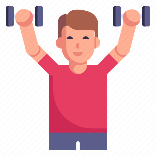 Fitness, bodybuilder, gym, dumbbells exercise, weightlifting icon - Download on Iconfinder