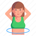 ring exercise, hoop exercise, aerobics, workout, hula hoop 