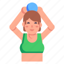 ball exercise, aerobics, stability exercise, fitness, workout 