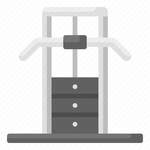 Lat pulldown, exercise, machine, weightlifting, bodybuilding, gym, fitness icon - Download on Iconfinder