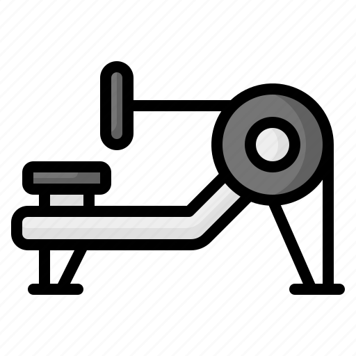 Rowing, exercise, workout, machine, equipment, gym, fitness icon - Download on Iconfinder
