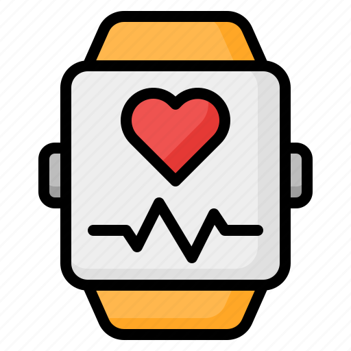 Smartwatch, smart watch, wristwatch, smartband, watch, heart rate, sport icon - Download on Iconfinder