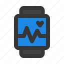 smartwatch, watch, heart, rate, electronics, sports
