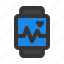 smartwatch, watch, heart, rate, electronics, sports 
