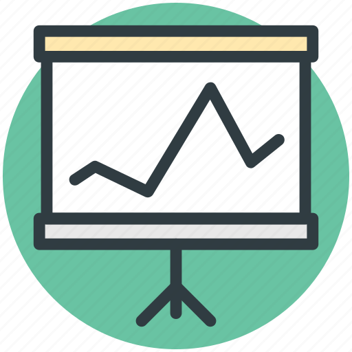 Business presentation, easel, graph presentation, presentation board, whiteboard icon - Download on Iconfinder