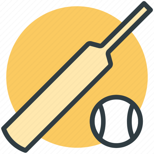 Ball, bat, cricket bat, cricket equipment, game, sports, sports ball icon - Download on Iconfinder