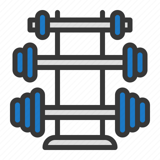 Barbell, barbell stand, equipment, fitness, gym, weight icon - Download on Iconfinder
