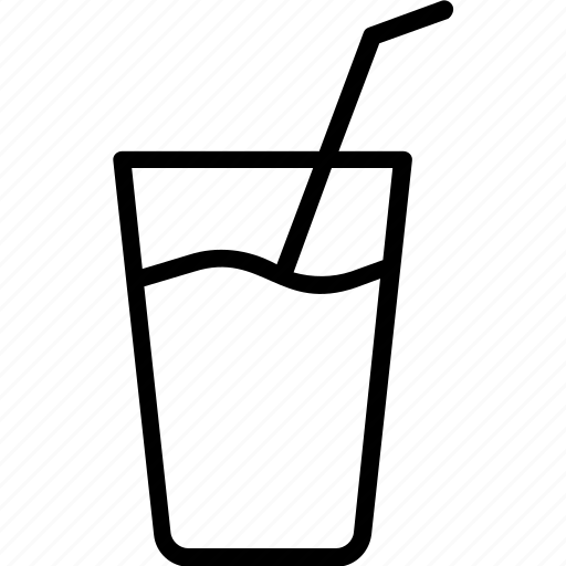 Glass, straw, water, juice icon - Download on Iconfinder