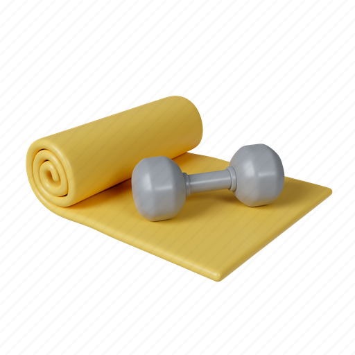 Exercise, wellness, fitness, yoga, dumbbell, gym, muscle 3D illustration - Download on Iconfinder