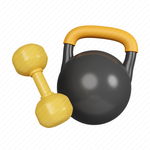 Bodybuilding, exercise, dumbbell, fitness, gym, health care, training 3D illustration - Download on Iconfinder
