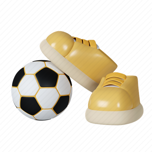 Shoes, football, game, goal, match, soccer, winner 3D illustration - Download on Iconfinder