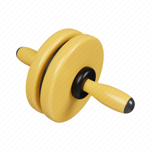 Sport, wheel, fitness, training, athletic, bodybuilding, exercise 3D illustration - Download on Iconfinder
