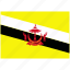 brunei, country, flag, national, world 