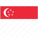 country, flag, national, singapore, world