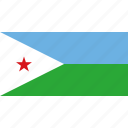 country, djibouti, flag
