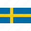 country, flag, sweden 