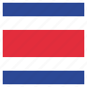 costa, costa rican, country, flag, national, rica 