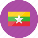 flags, myanmar, country, flag, location, national, world 