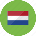 flags, netherlands, country, flag, national, round, world