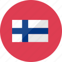 finland, flags, country, flag, national, round, world