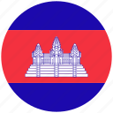 flag, country, world, national, nation, cambodia