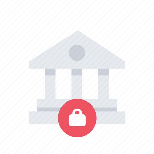Bank, building, lock, architecture, city, estate, finance icon - Download on Iconfinder